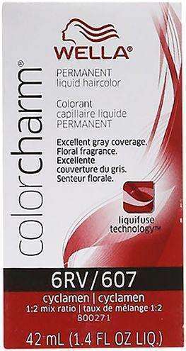 Wella Color Charm Permanent Liquid Hair Color - 6RV/607 Cyclamen - Beautiful Black Hair