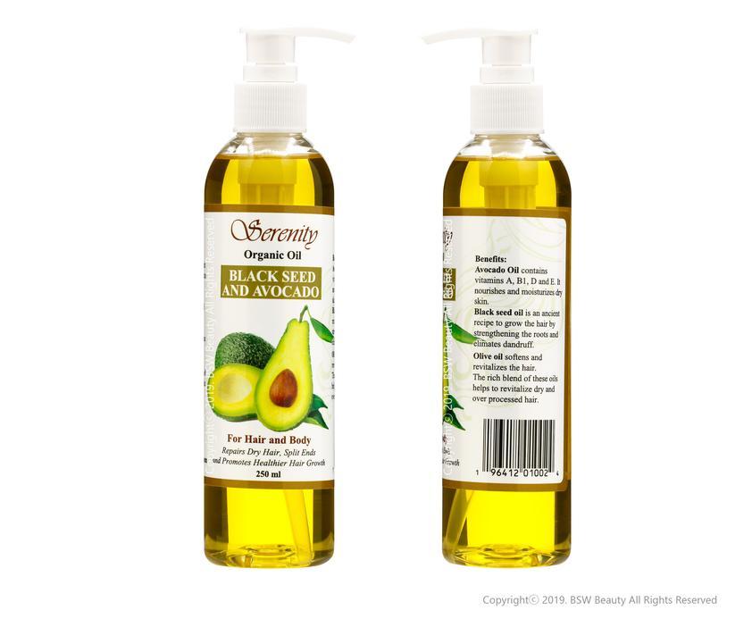 SERENITY ORGANIC BLACK SEED AND AVOCADO OIL FOR HAIR AND BODY - Beautiful Black Hair