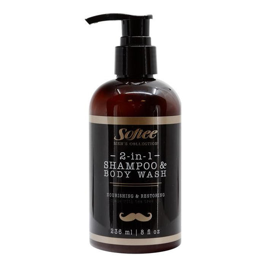 Softee Men 2 In 1 Shampoo & Body Wash (8oz) - Beautiful Black Hair