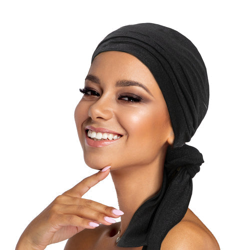 Touch Down Spandex Edge Scarf - Black