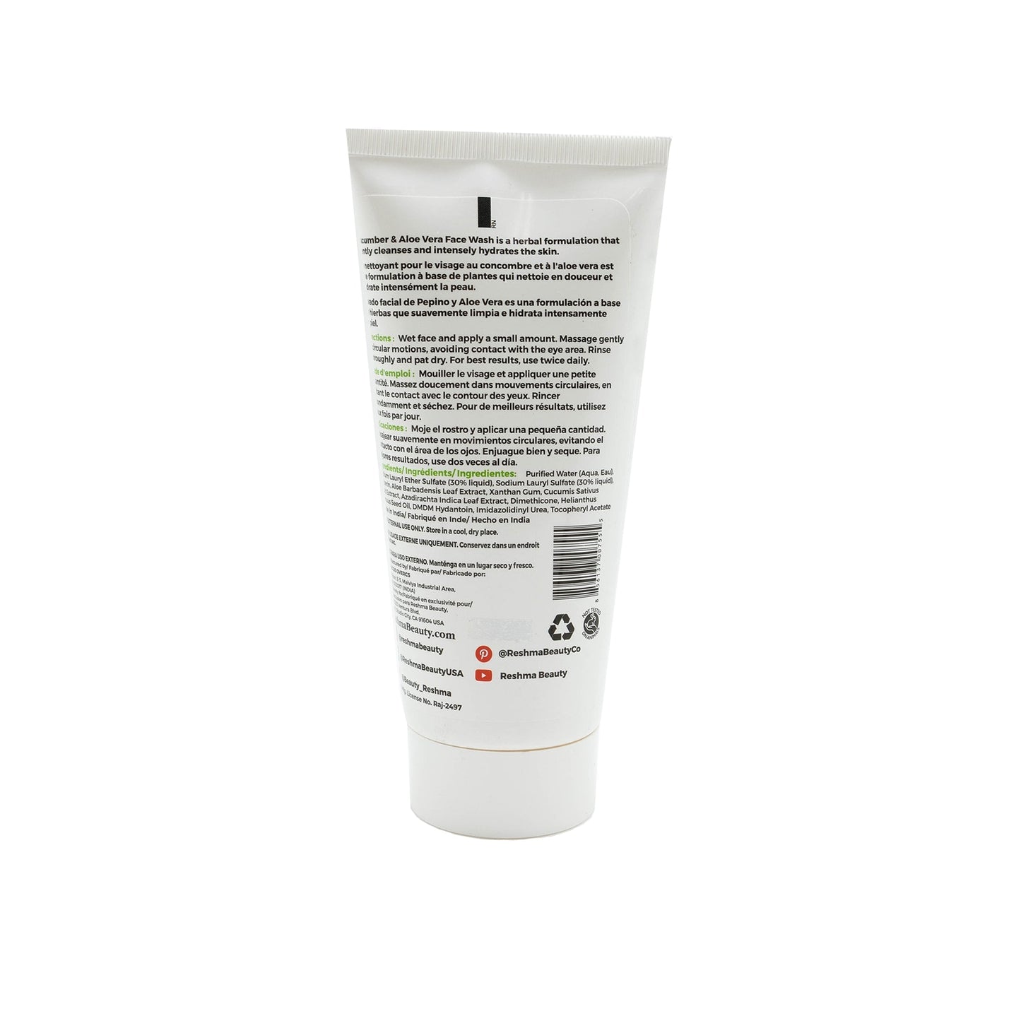 Reshma Face Wash - Cucumber & Aloe Vera