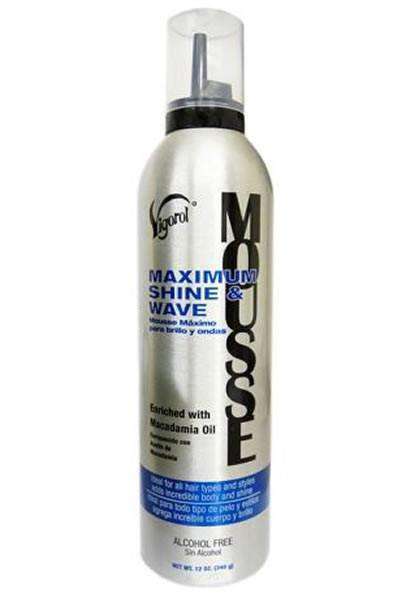 Vigorol Maximum Shine & Wave Mousse - Beautiful Black Hair