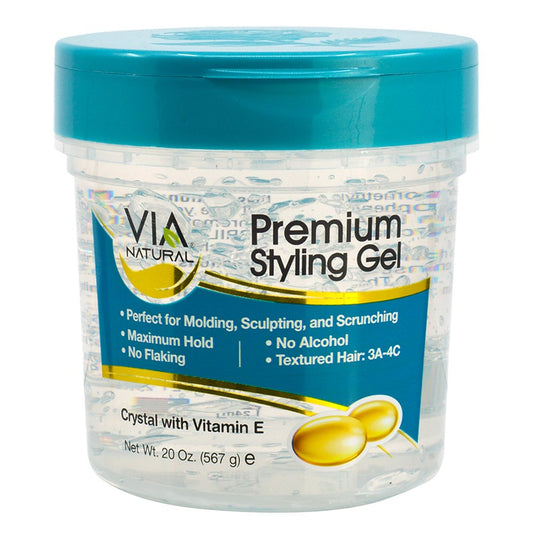 Via Natural Premium Styling Gel - Crystal w/ Vit E 20oz