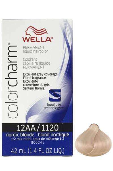 Wella Color Charm Permanent Liquid Hair Color - 12AA/1120 Nordic Blonde - Beautiful Black Hair