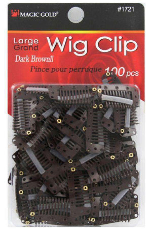 Magic Gold Wig Clip - Medium 100pk - Beautiful Black Hair