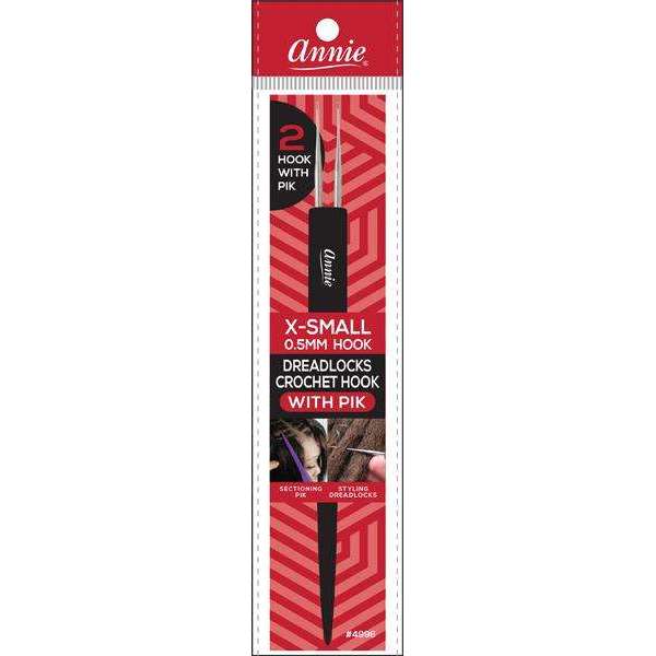 Annie X-Small Dreadlock Crochet Hook 2-Hooks w/ Pik #4994