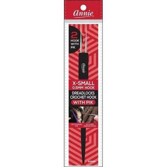 Annie X-Small Dreadlock Crochet Hook 2-Hooks w/ Pik #4994