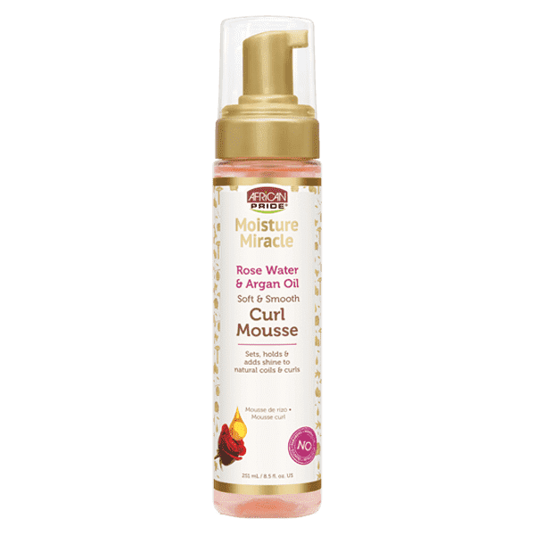 African Pride Moisture Miracle Rose Water & Argan Oil Curl Mousse - Beautiful Black Hair