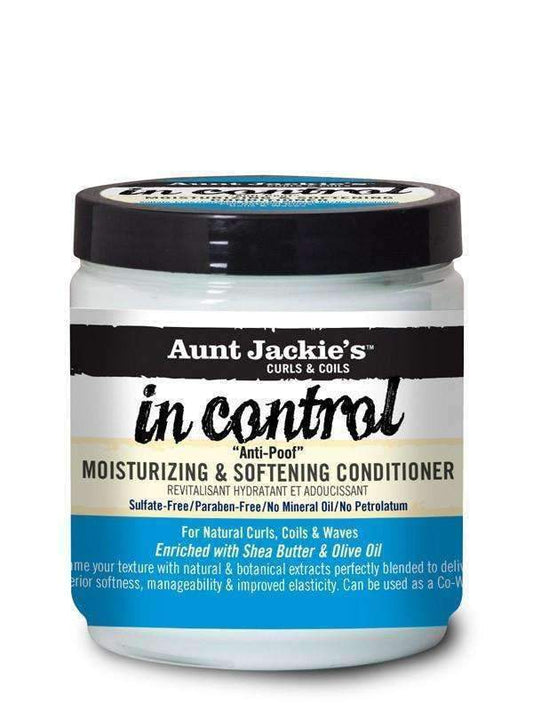Aunt Jackie's Curls & Coils "In Control" Anti-Poof Moisturizing & Softening Conditioner - Beautiful Black Hair