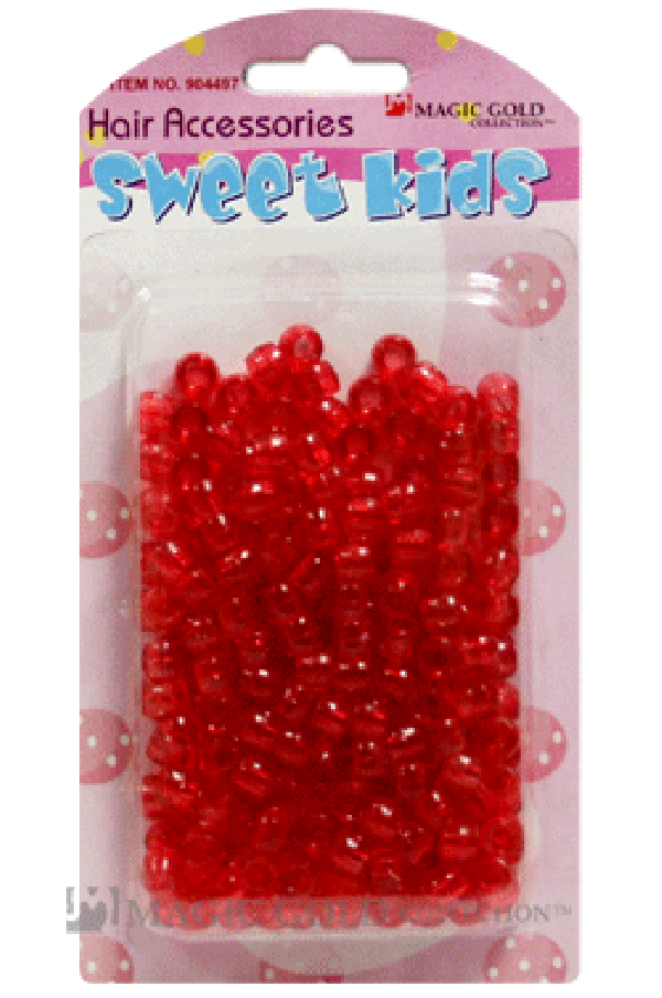 Sweet Kids Hair Beads - Red Crystal #1978 - Beautiful Black Hair
