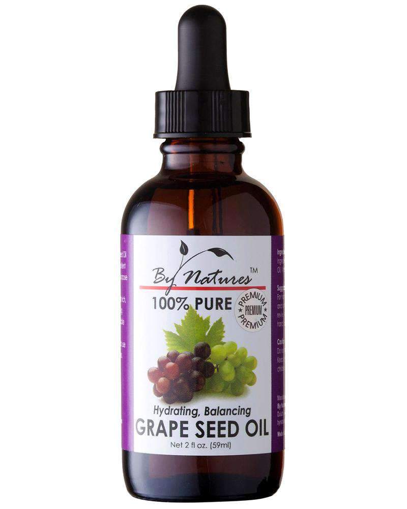 By Natures 100% Pure Grape Seed Oil - Beautiful Black Hair