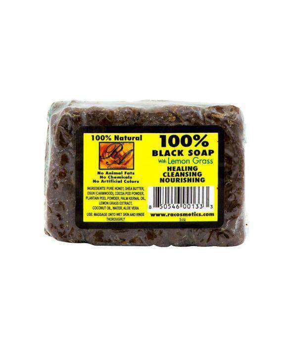 RA Cosmetics Black Soap Bar With Lemongrass - Beautiful Black Hair