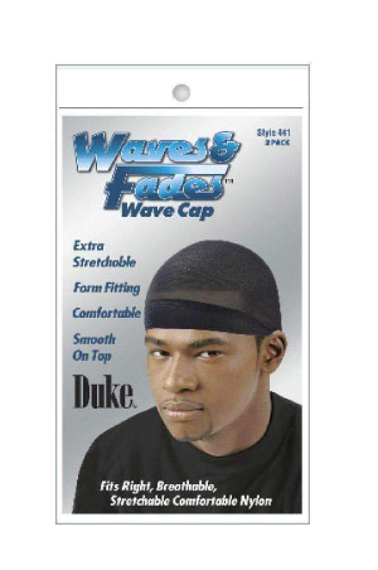 Duke Waves & Fades Wave Cap #441 Black - Beautiful Black Hair