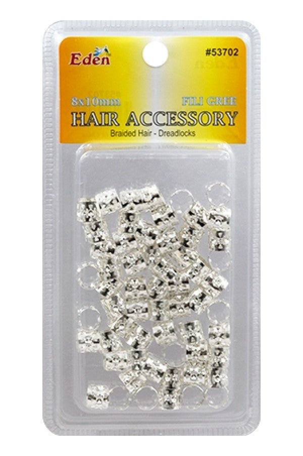 Eden Silver Filigree Tubes - 8x10mm #53702 - Dollar Deals