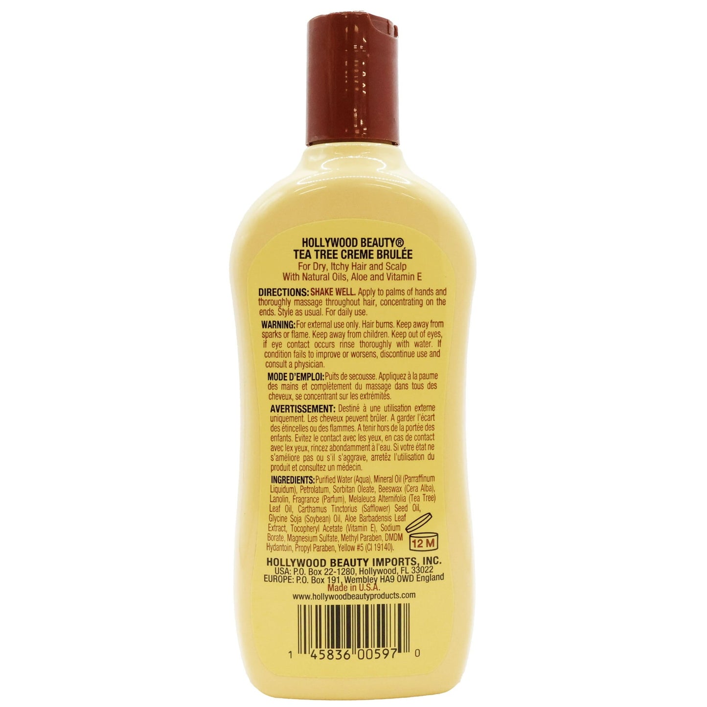 Hollywood Beauty Tea Tree Creme Brulee Oil Moist