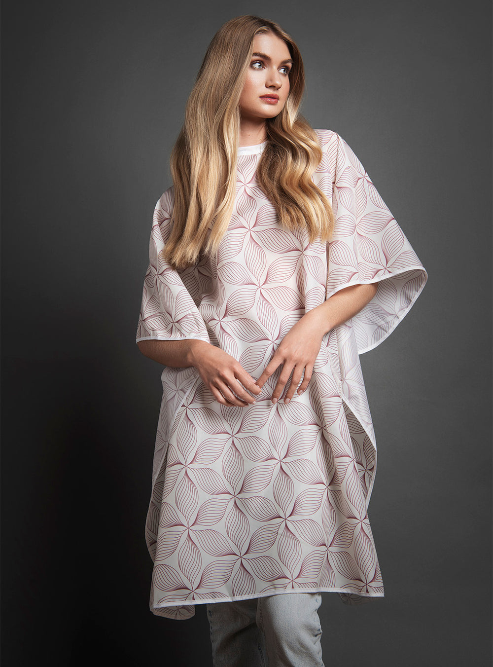 FROMM Premium Client Hairstyling Cape - Petals Print