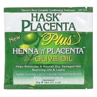 Hask Placenta Plus Henna 'n' Placenta w/ Olive Oil - Beautiful Black Hair