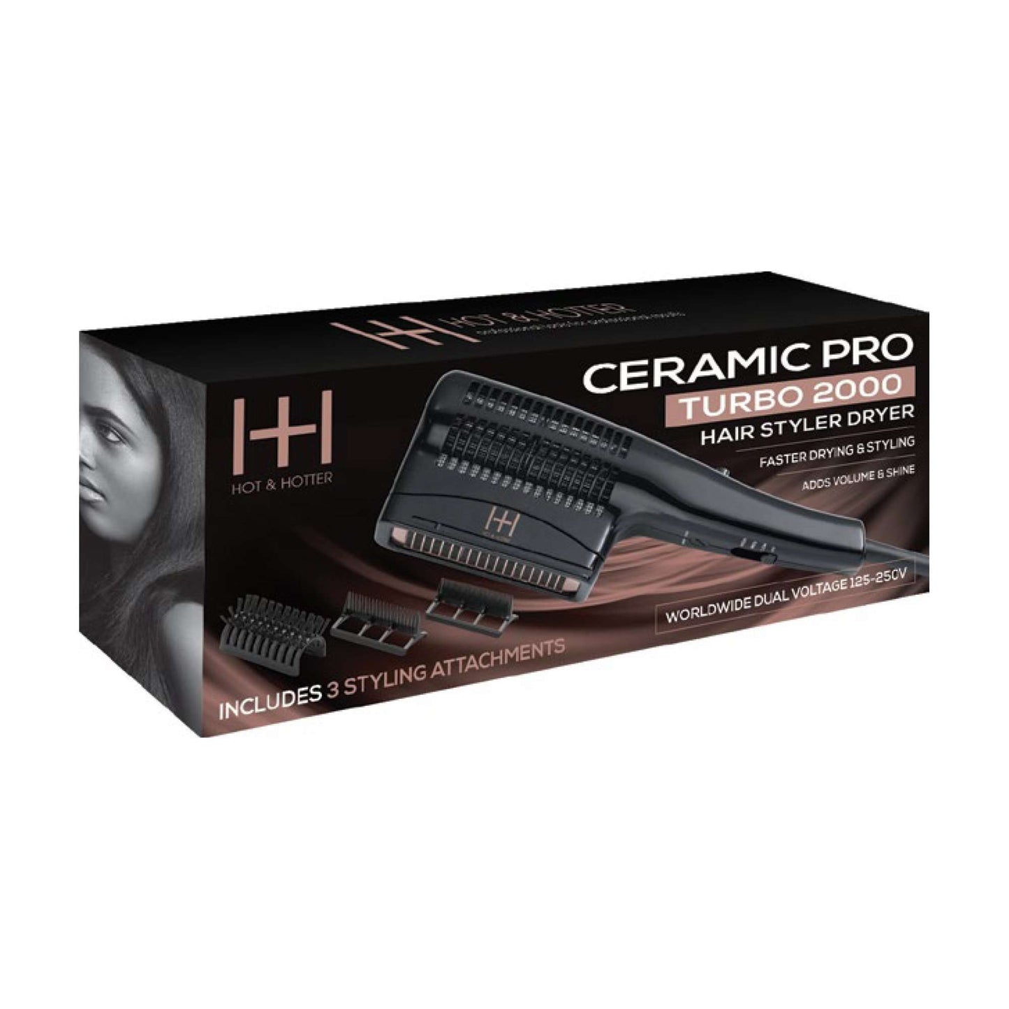Hot & Hotter Professional Turbo 1875 AC Hair Dryer #5803