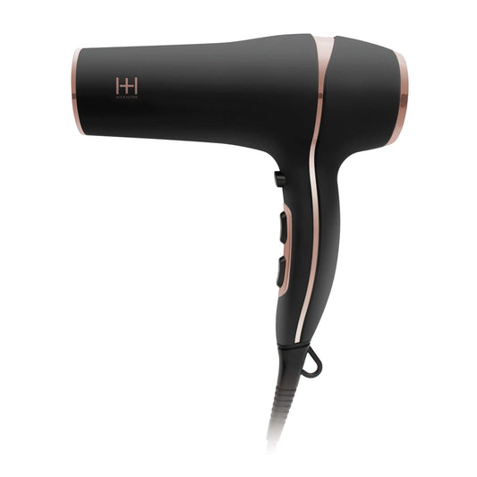 Hot & Hotter Titanium Turbo 3000 Hair Dryer - Black & Rose Gold #5910