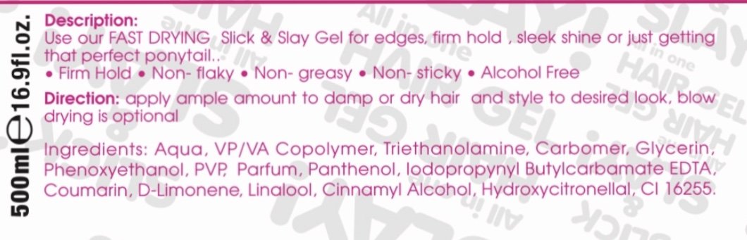 She Is Bomb Collection Slick & Slay All-In-One Hair Gel 16.9oz