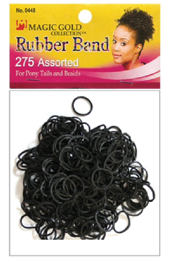 Magic Gold Rubber Bands Black 500pcs - Beautiful Black Hair