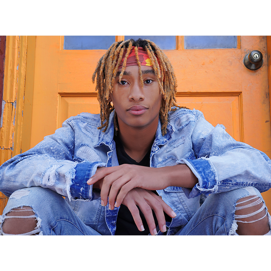 Mr. Durag Spandex Ultra Stretch Dreadlocks Band - Orange Camouflage #3624