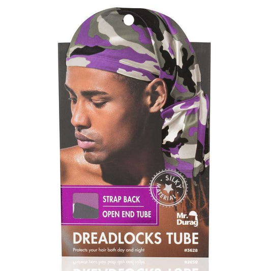 Mr. Durag Dread Locks Tube w/ Strap Back - Camo Assorted #3628