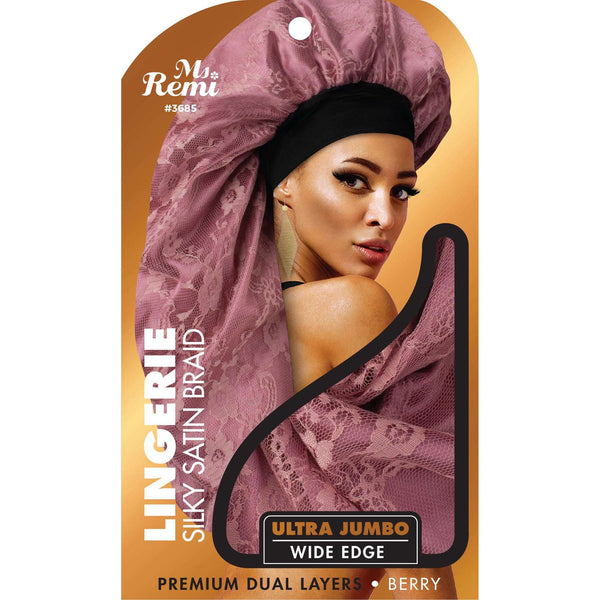 Ms. Remi Lingerie Wide Edge Silky Braid Bonnet Ultra Jumbo - Assorted #3685
