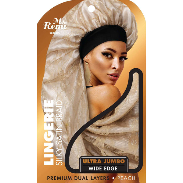 Ms. Remi Lingerie Wide Edge Silky Braid Bonnet Ultra Jumbo - Assorted #3685
