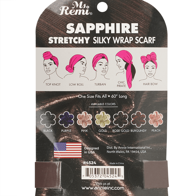 Ms. Remi Sapphire Stretchy Silky Wrap Scarf #4523