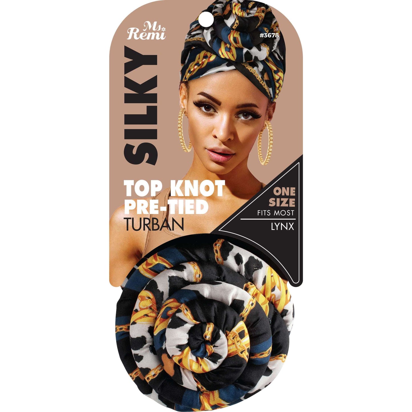 Ms. Remi Silky Top Knot Pre-Tied Turban Head Scarf - Assorted #3678
