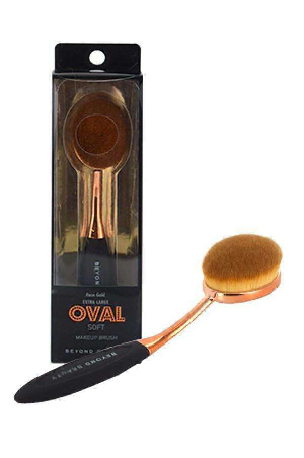Rose Gold Oval Soft Makeup Brush - Extra Large - Beautiful Black Hair