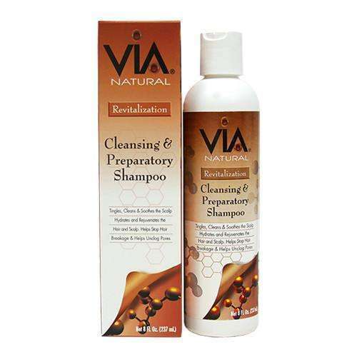Via Natural Cleansing & Preparatory Shampoo - Beautiful Black Hair