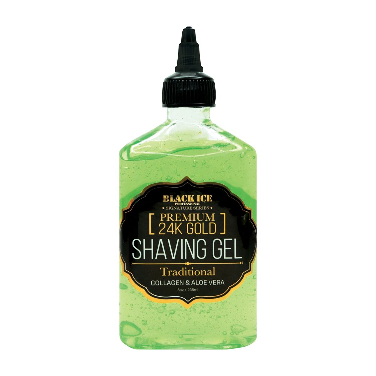 Black Ice Signature Series Premium 24K Gold Shaving Gel - Traditional