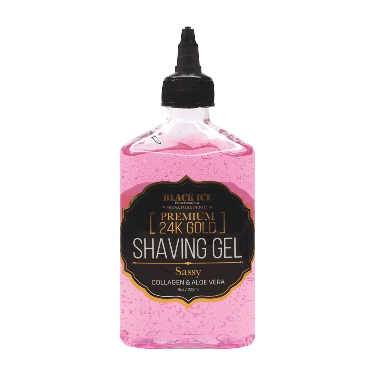 Black Ice Signature Series Premium 24K Gold Shaving Gel - Sassy