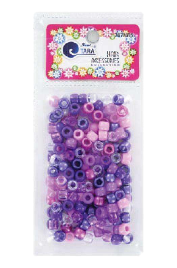 Tara Hair Beads - #72675 Purple Tone Mix Small - Beautiful Black Hair