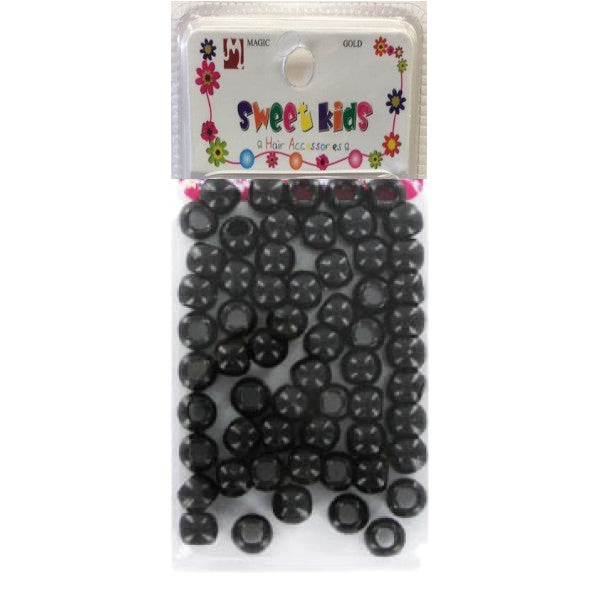 Sweet Kids Medium Hair Beads - Black #1634