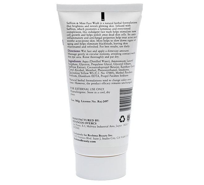 Reshma Face Wash - Saffron & Mint