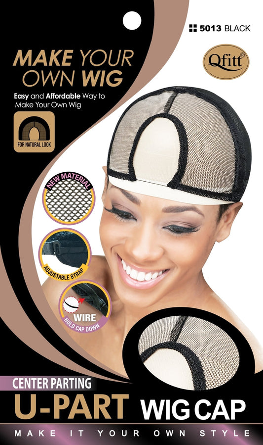 Qfitt Center Parting U-Part Wig Cap # 5013 Black