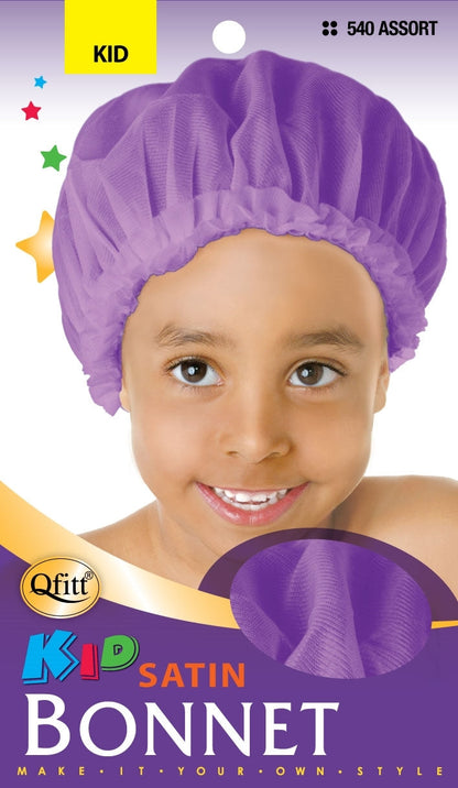 Qfitt Kids Satin Bonnet #Q540 Assorted