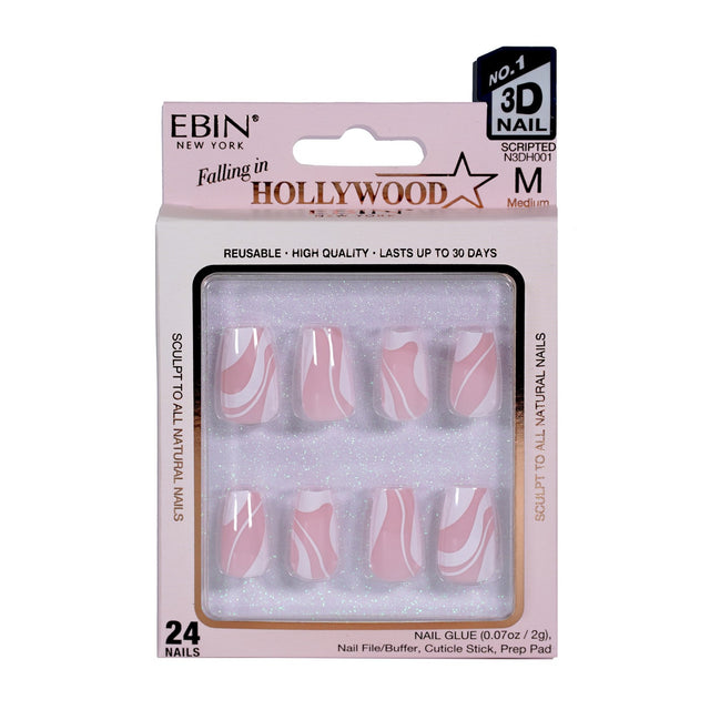 EBIN Press-On Nails Falling in Hollywood - Scripted Medium #NN3DH001