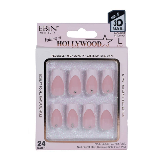 EBIN Press-On Nails Falling in Hollywood - Monroe Long #NN3DH004