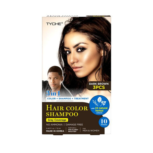 Nicka K Tyche Magic Hair Color Shampoo - Dark Brown - Beautiful Black Hair
