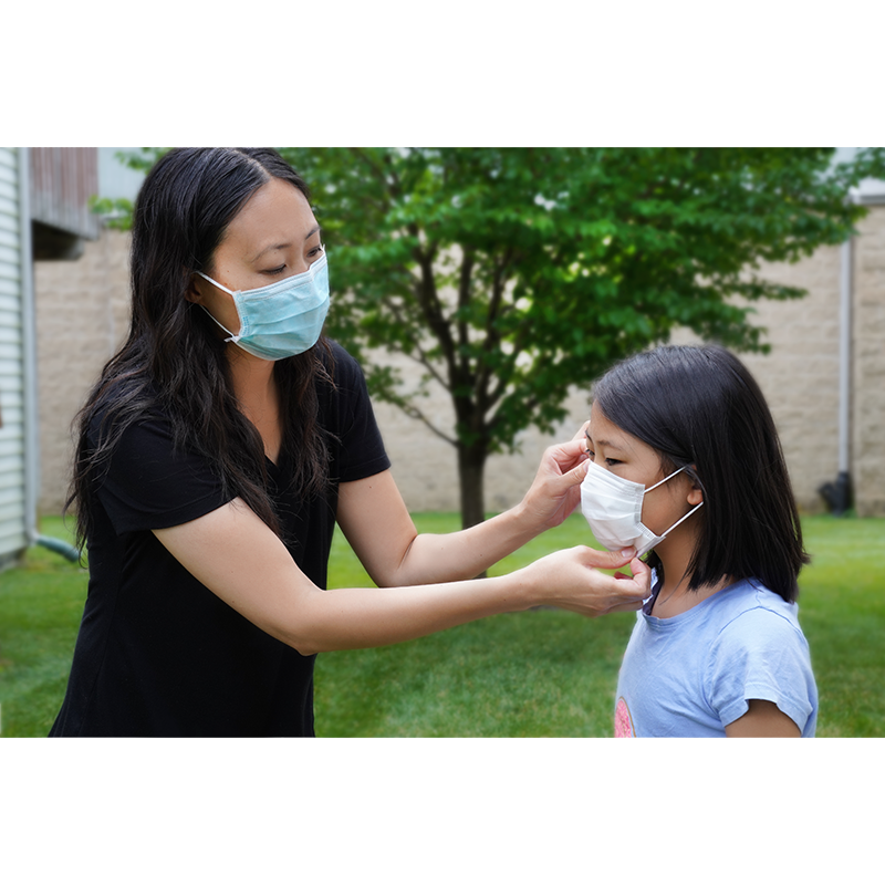 Annie Kids Sterile Face Masks with Elastic Earloops - White #3765