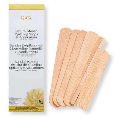 GiGi Natural Muslin Epilating Strips & Applicators - Beautiful Black Hair
