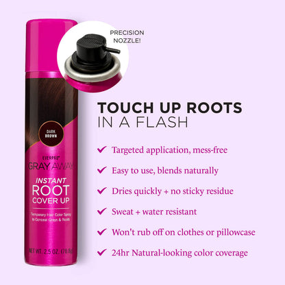 EverPro Gray Away Instant Root Cover Up Spray - Dark Brown