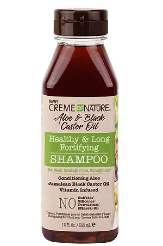 Creme Of Nature Aloe & Black Castor Oil Healthy & Long Fortifying Shampoo