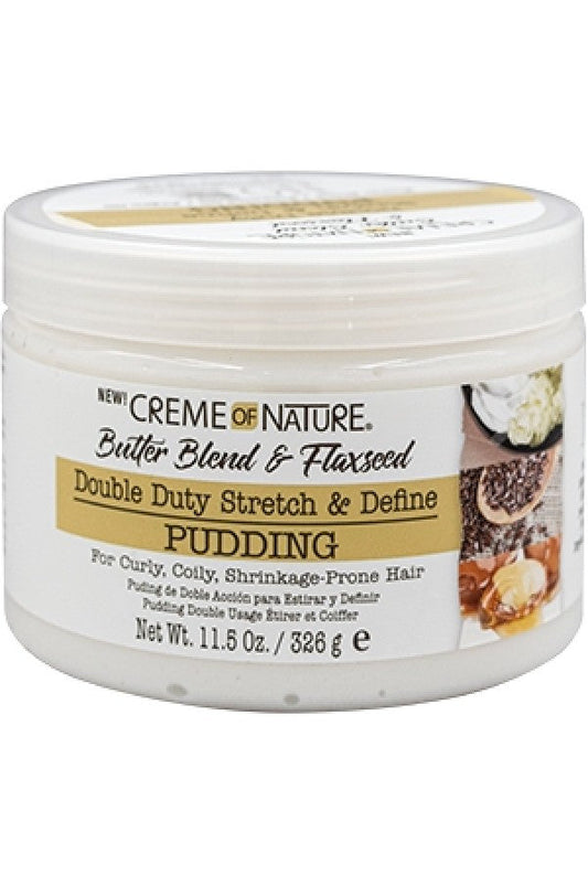 Creme Of Nature Butter Blend & Flaxseed Double Duty Stretch & Define Pudding
