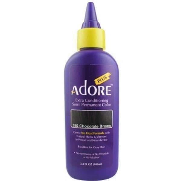 Adore Plus Hair Color For Gray Hair - 380 Chocolate Brown - Beautiful Black Hair