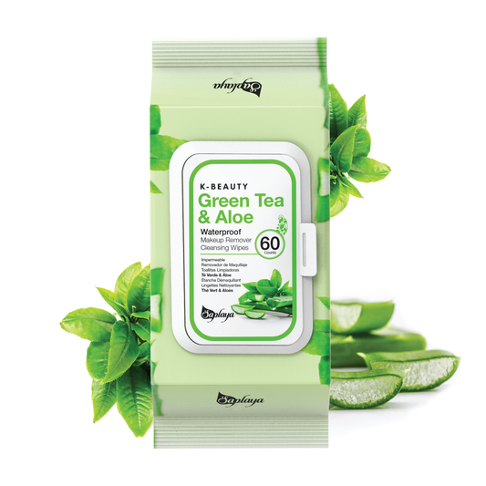 Saplaya Makeup Remover Cleansing Wipes - Green Tea & Aloe
